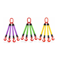 Zawiesia pasowe 4-ciegnowe zakończone hakami z zabezpieczeniem CZO